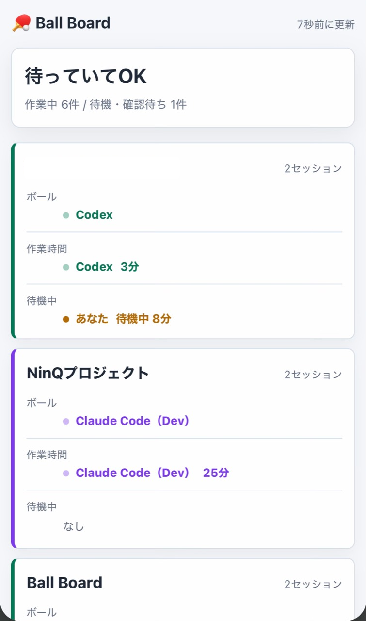 Ball BoardのiPhone表示